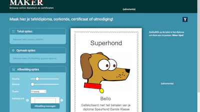 Diplomamaker - Maak online diploma's en certificaten