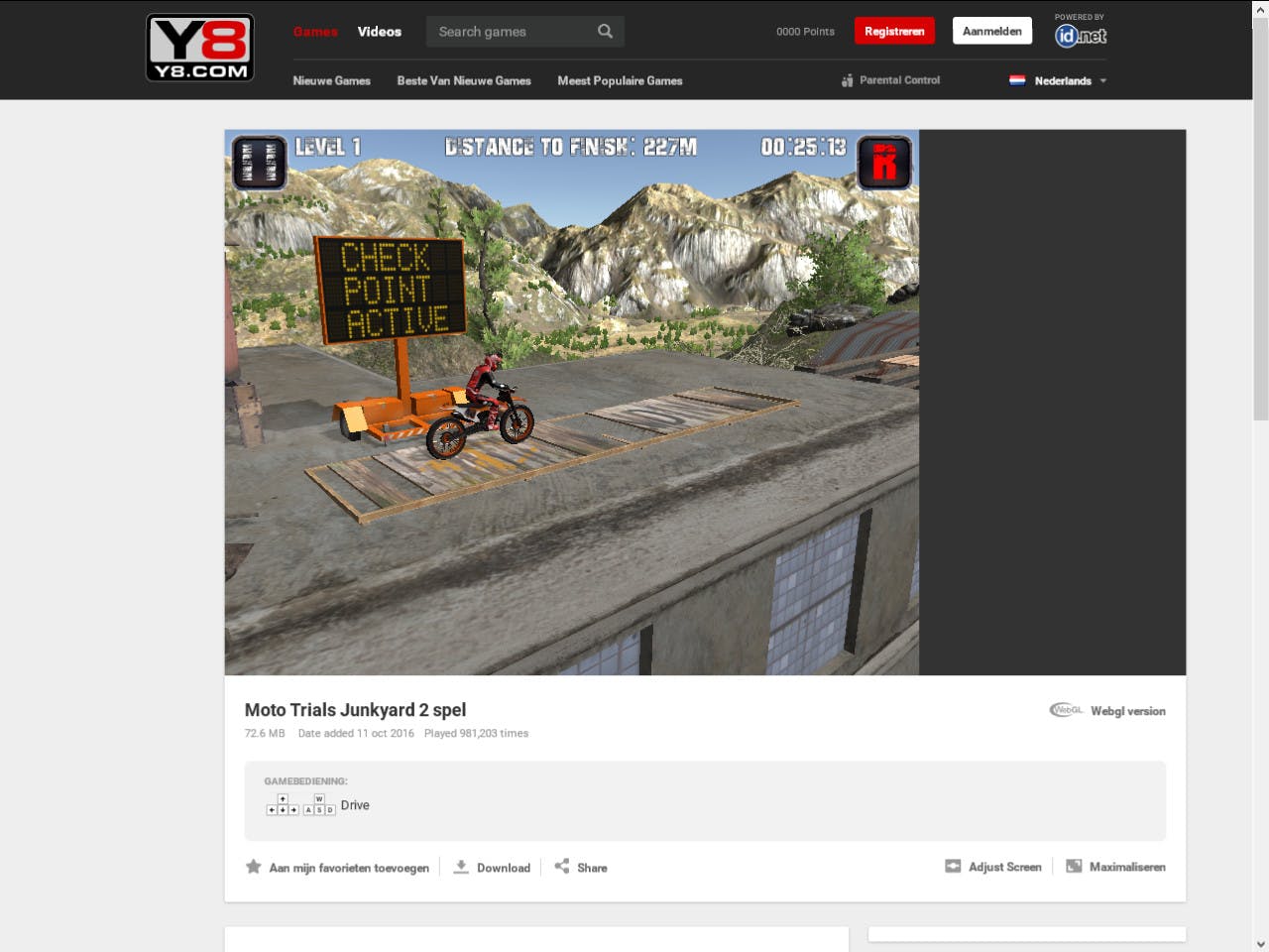 Moto Trials Junkyard 2 - Overwin elke hinderhis