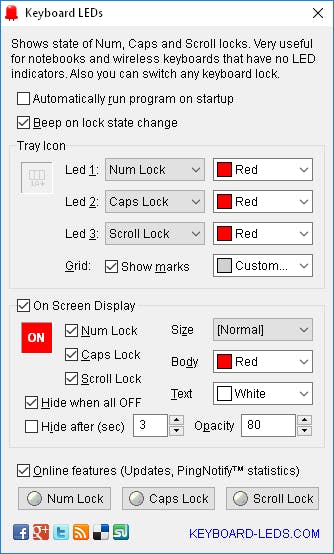 Keyboards Leds - Indicatielampjes op je beeldscherm