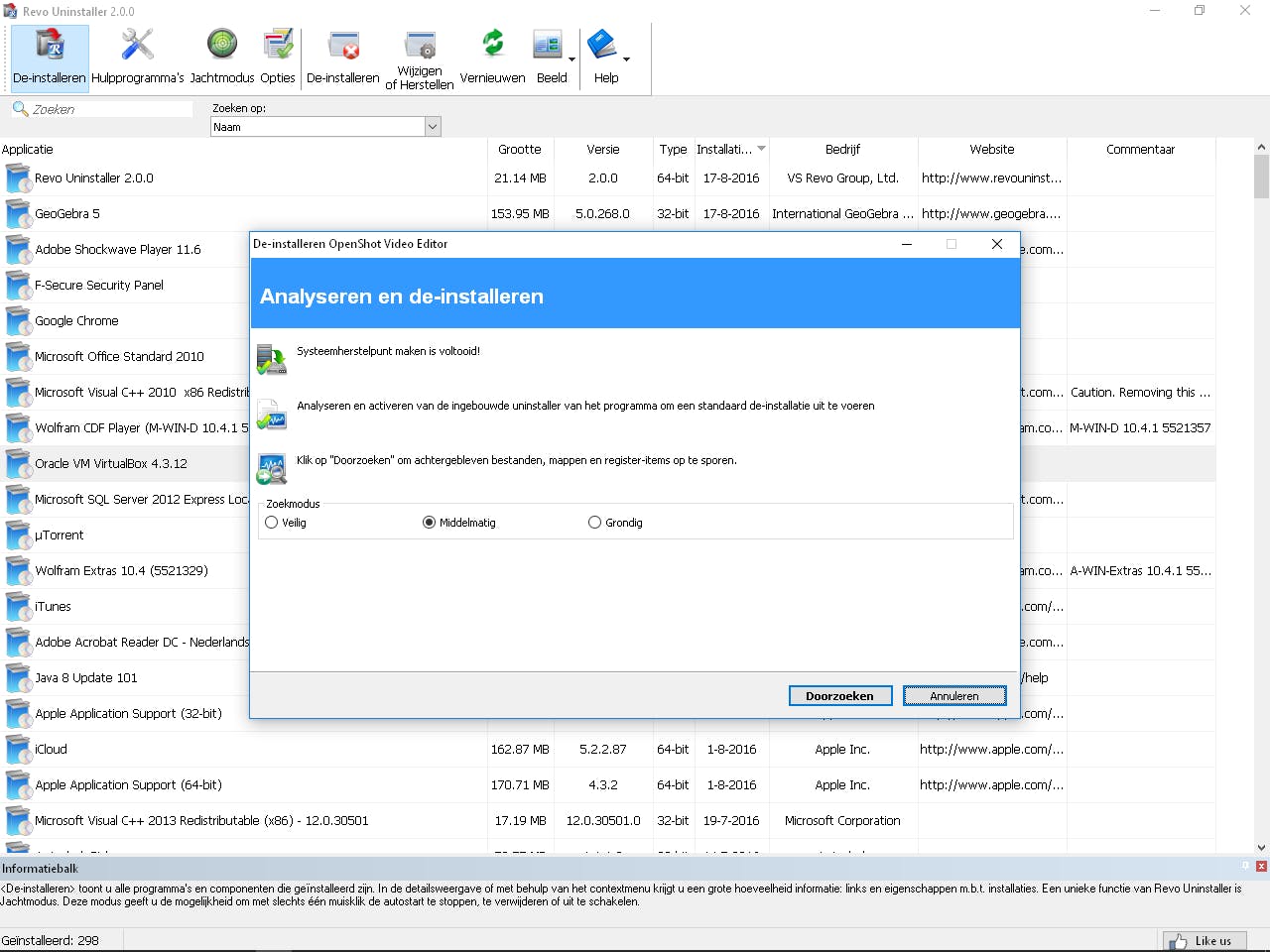 Revo Uninstaller - Ruim rommel op die achterblijft na de de-installatie van programma's