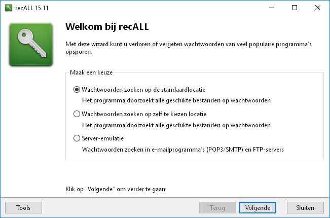 Recall - Vind verloren wachtwoorden en programmasleutels terug
