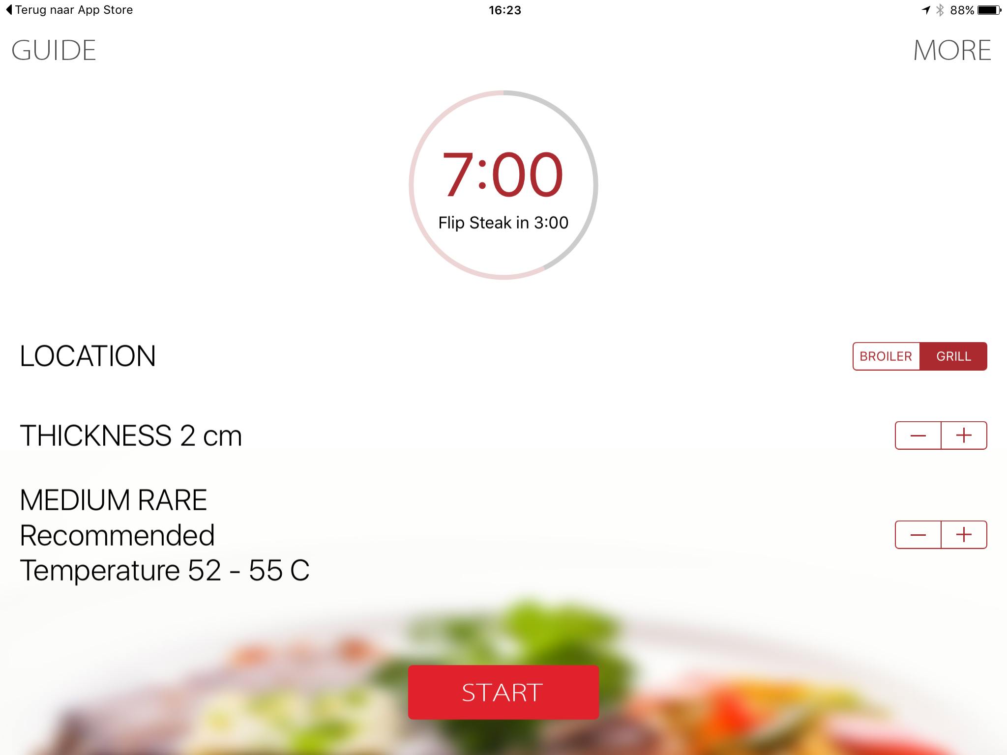 Steak - Handige app om het perfecte stuk vlees te maken