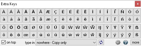 Extra Keys - Snel toegang tot vreemde tekens op uw toetsenbord