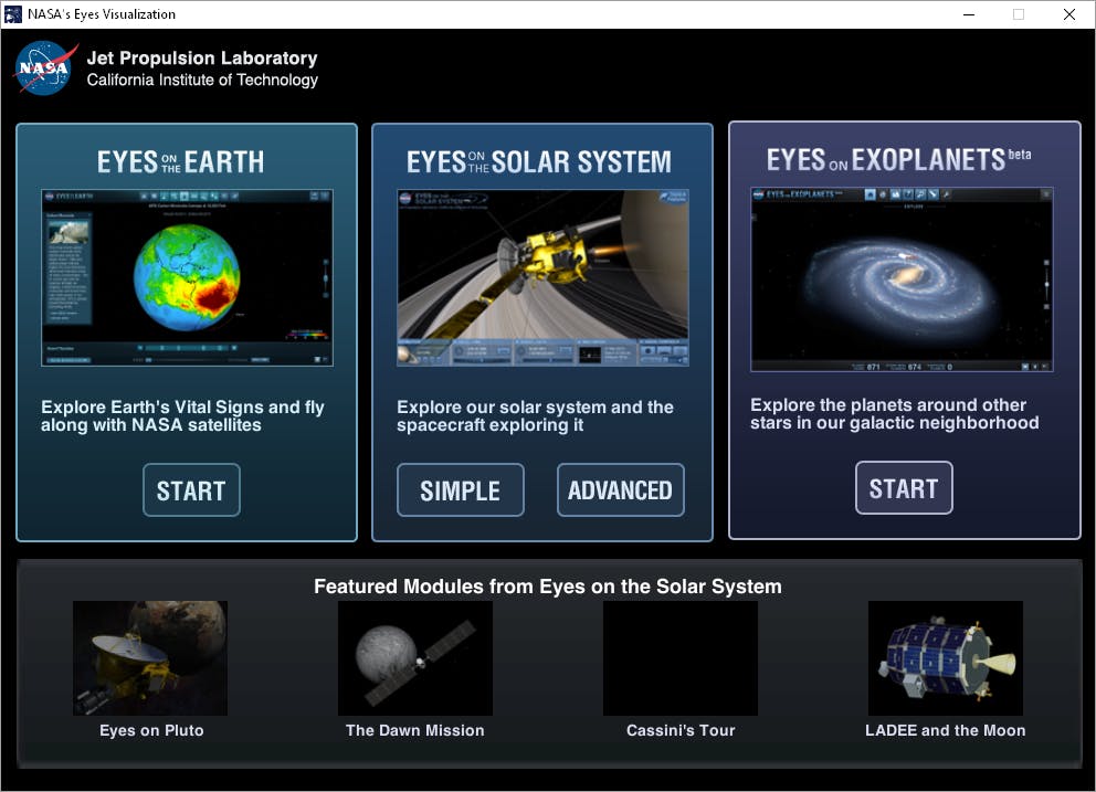 NASA Eyes - Verken het heelal vanuit uw luie stoel