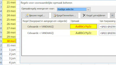 CID Voorwaardelijke OPmaak.xlsx - download bij "Voorwaardelijke opmaak"