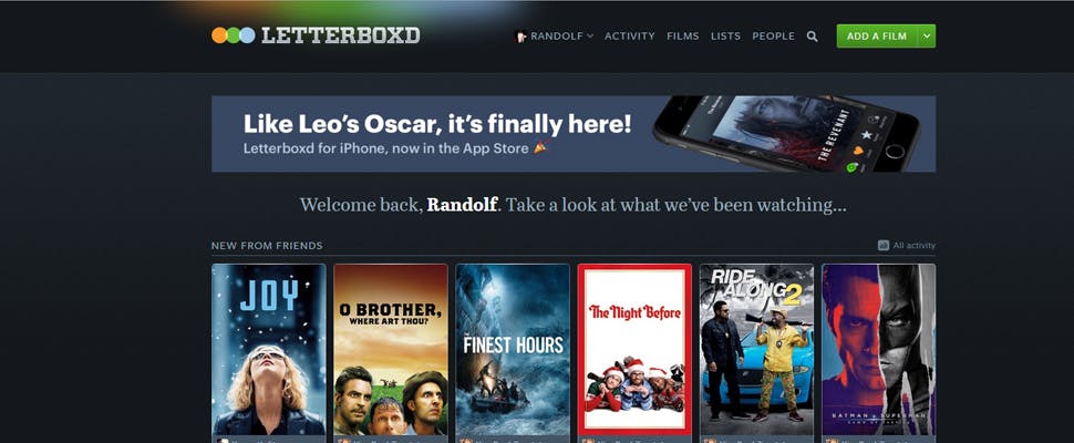 Letterboxd - Boodschappenlijstje voor films