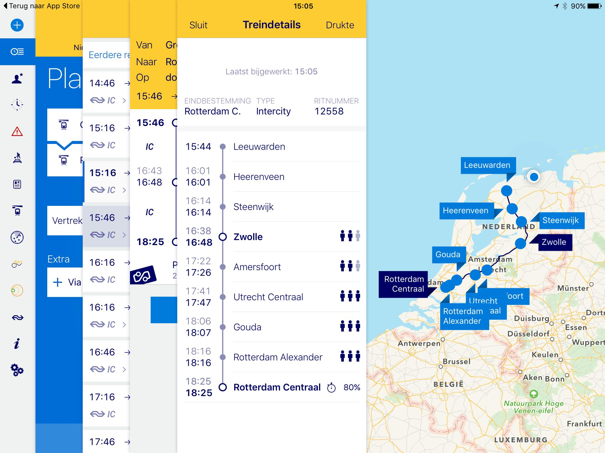 NS Reisplanner Xtra - Altijd de meest recente treintijden