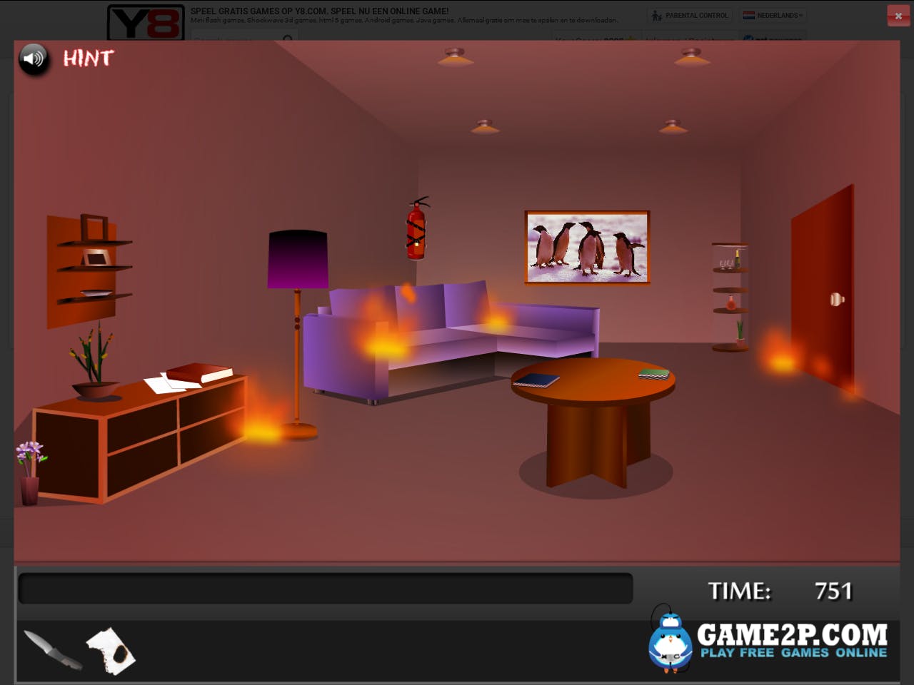 House on Fire - Ontsnap snel uit een virtuele kamer