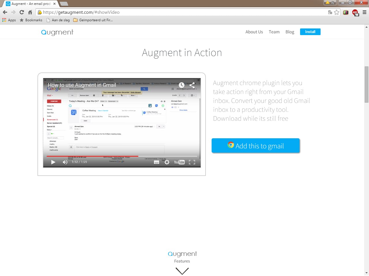 Augment - Breid de mogelijkheden van Gmail uit