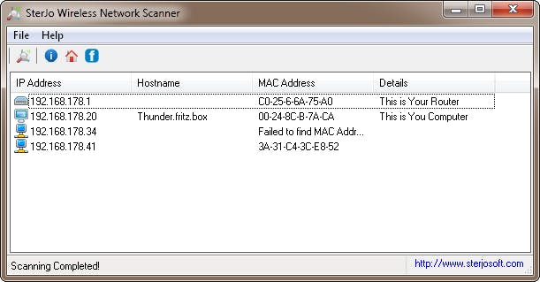Sterjo Wireless Netweork Scanner - Tool om uw draadloze netwerk te monitoren