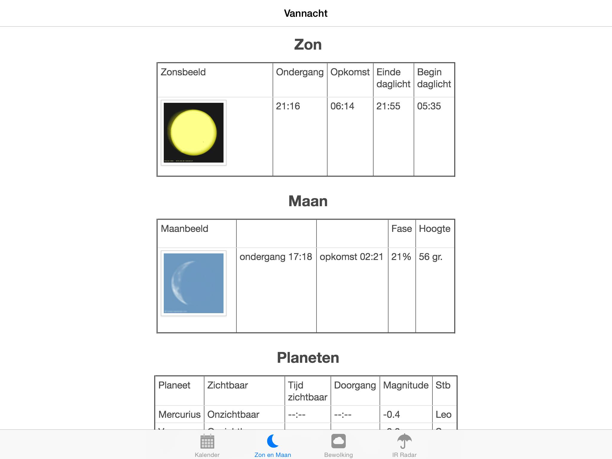 Mijn Hemel - Interactieve app om de sterrenhemel te bekijken