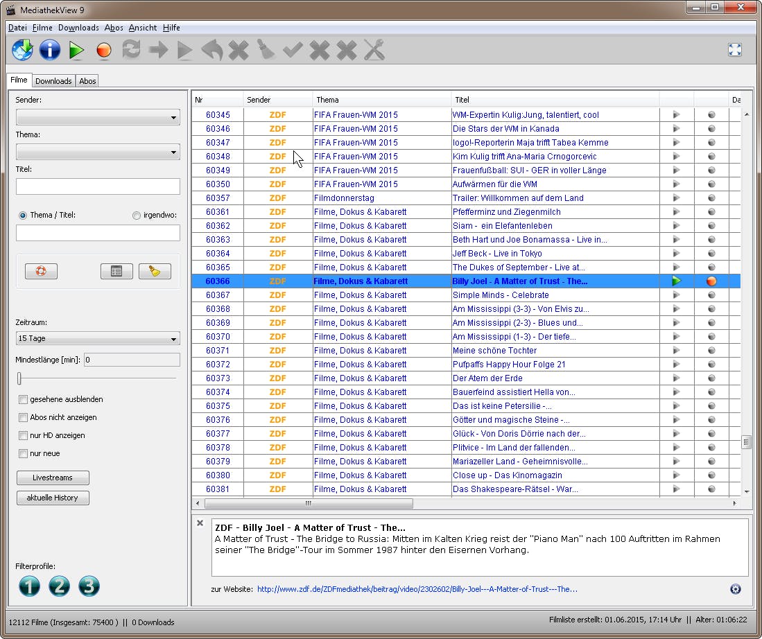 Mediathekview - Duitse programma's terugkijken en downloaden