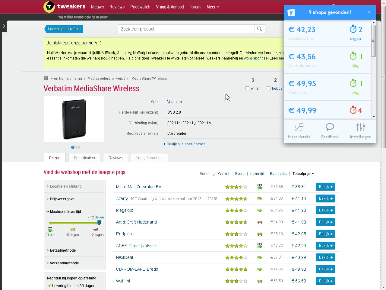 Yippie - Vind de goedkoopste aanbiedingen van producten