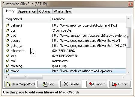 SlickRun - Programma's en websites snel openen