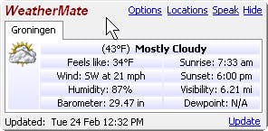 WeatherMate - Weer of geen weer, dit programma weet het