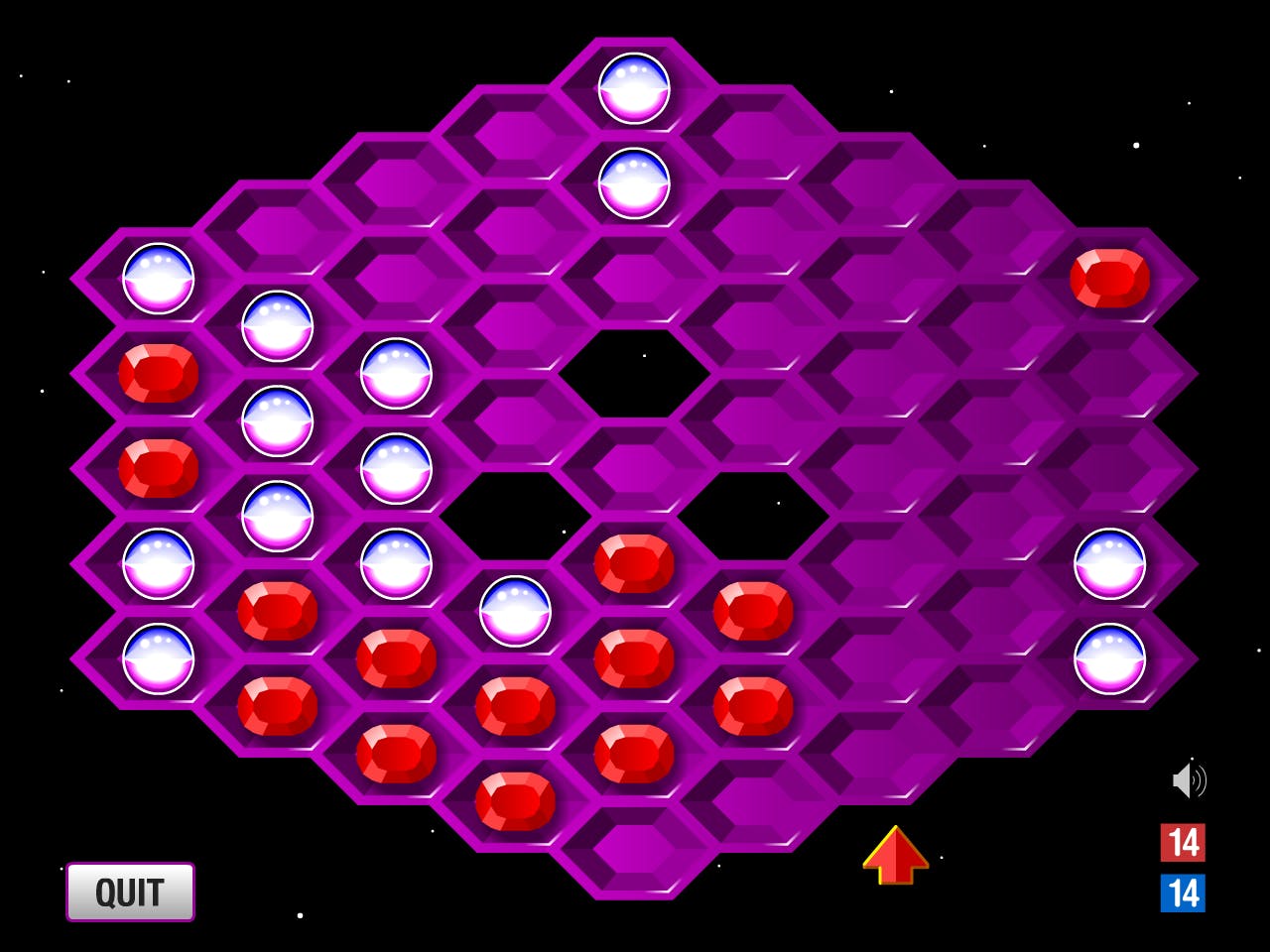 Hexxagon - Versla de computer in zeshoekig landjepik