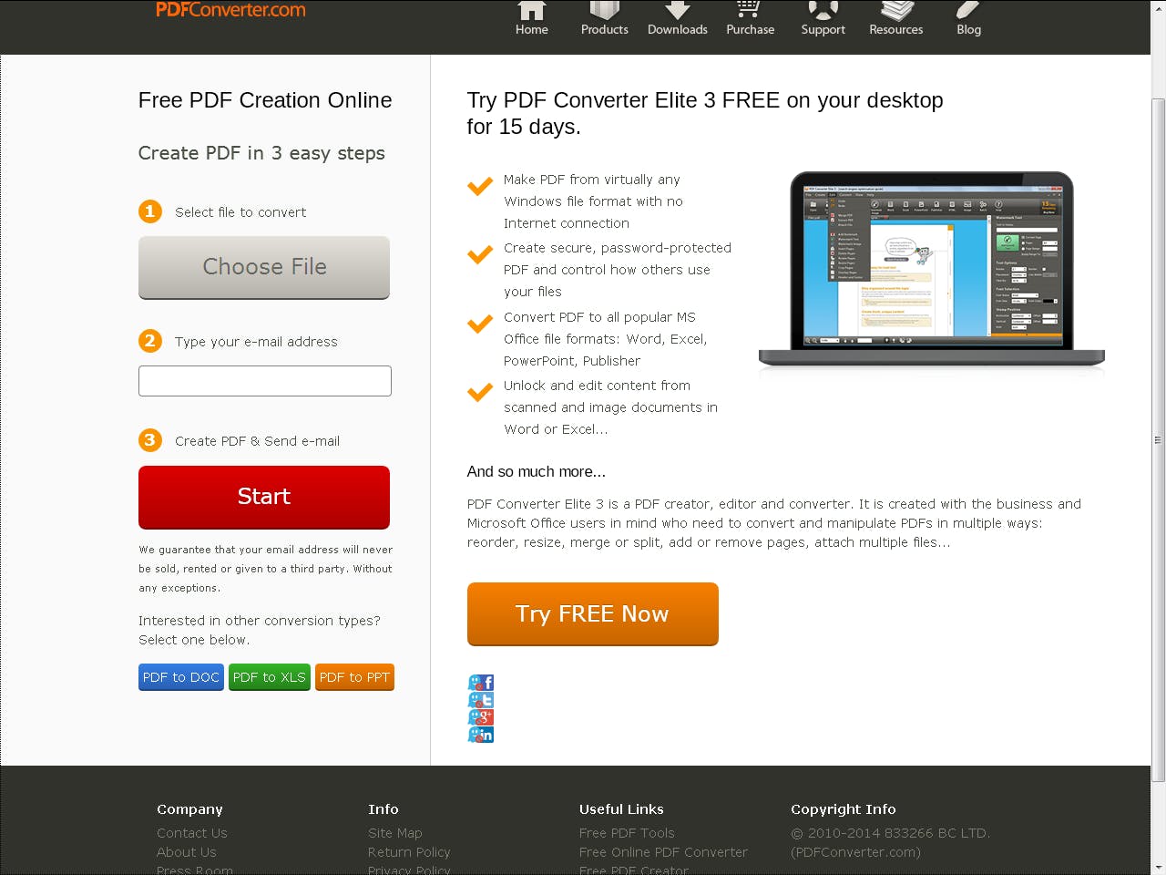PDFConverter - Online pdf's maken en converteren