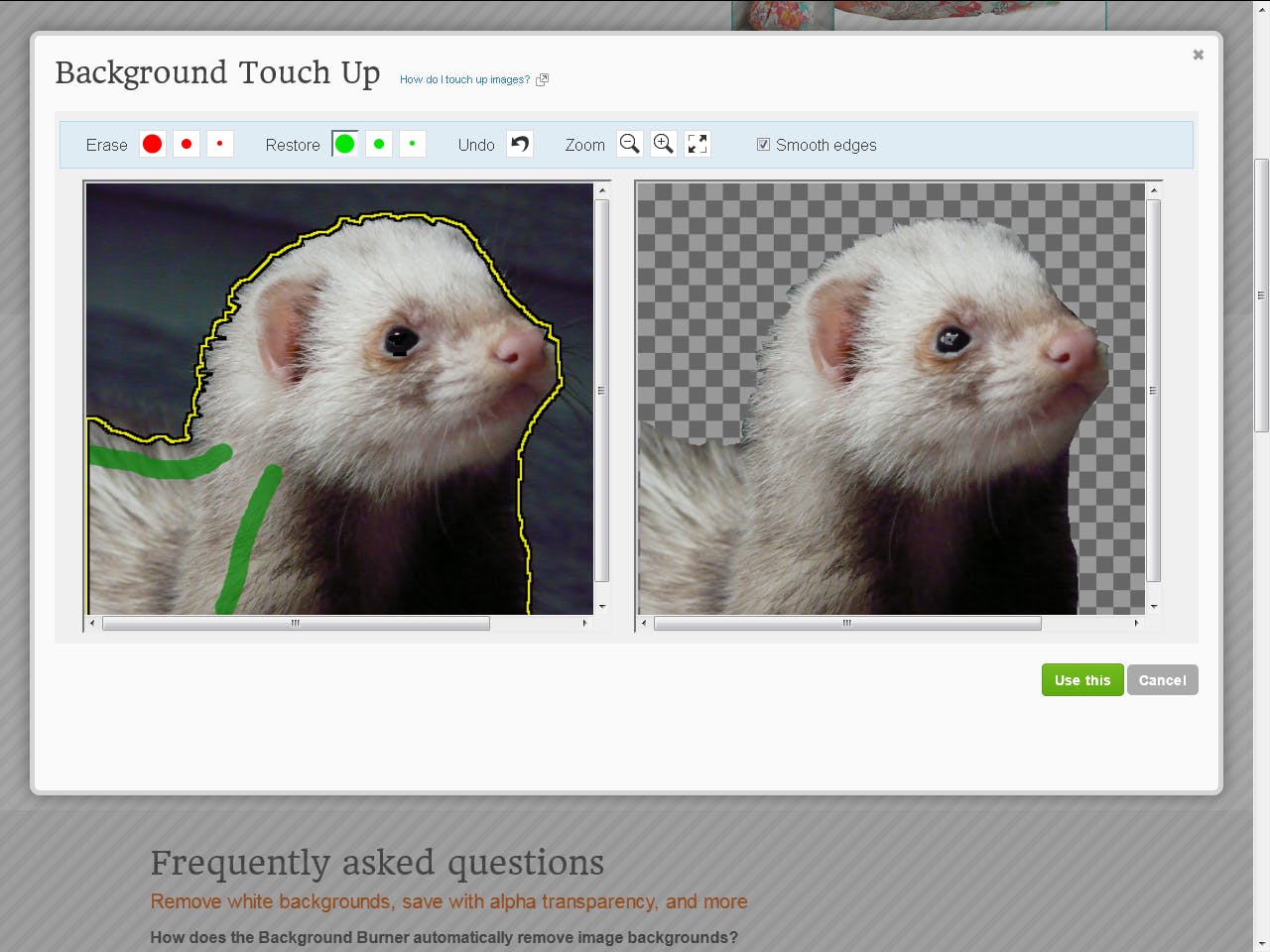 Background Burner - Knip onderwerpen uit uw foto's