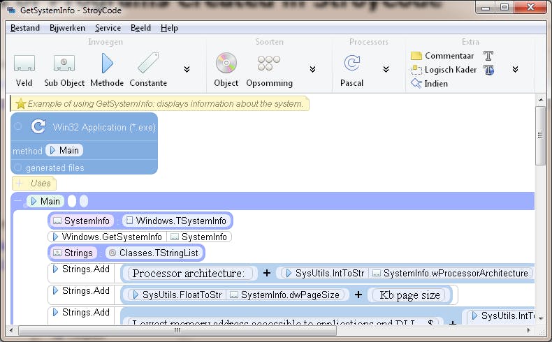 StroyCode - Bouw uw eigen programma's