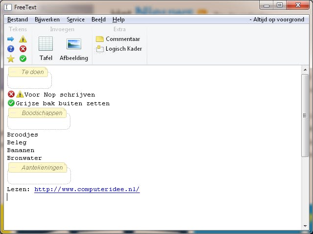 FreeText - Overzichtelijke notities maken