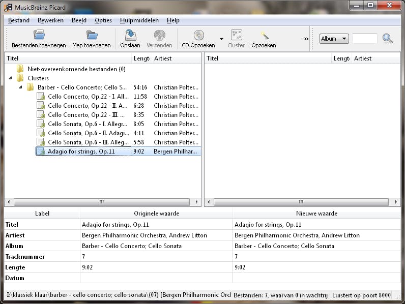 MusicBrainz Picard - Voorzie uw muziek van de juiste tags
