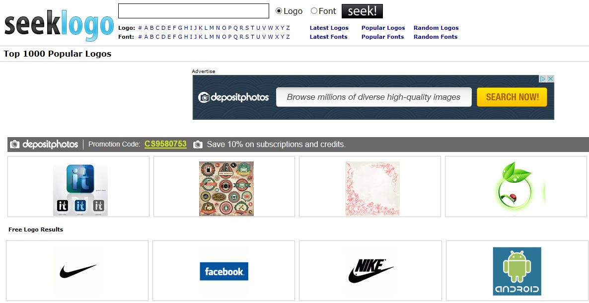 SeekLogo - Duizenden logo's om u te inspireren