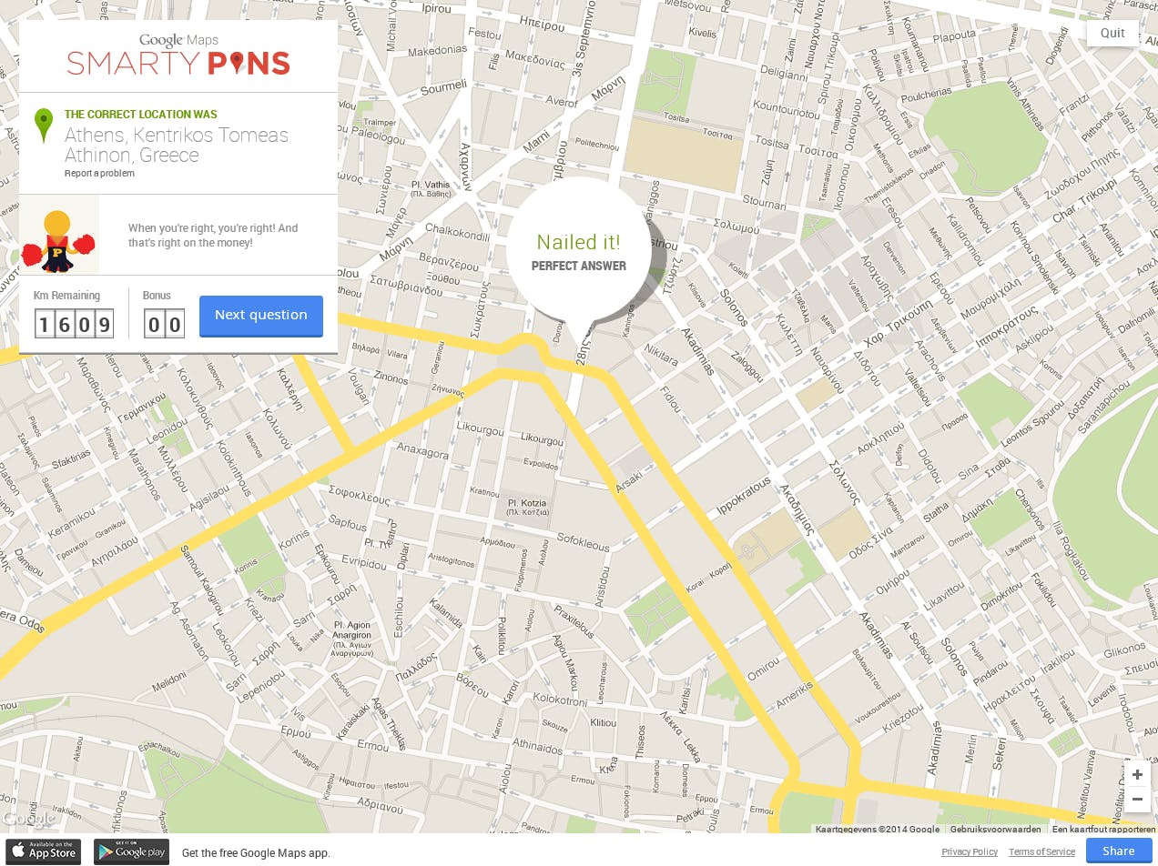 Smarty Pins - Spelletjes spelen op Google Maps