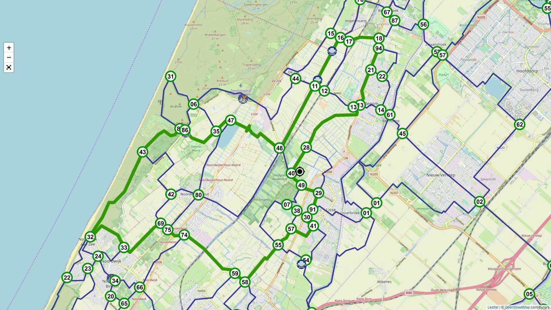 De mooiste fietsroute door de Bollenstreek