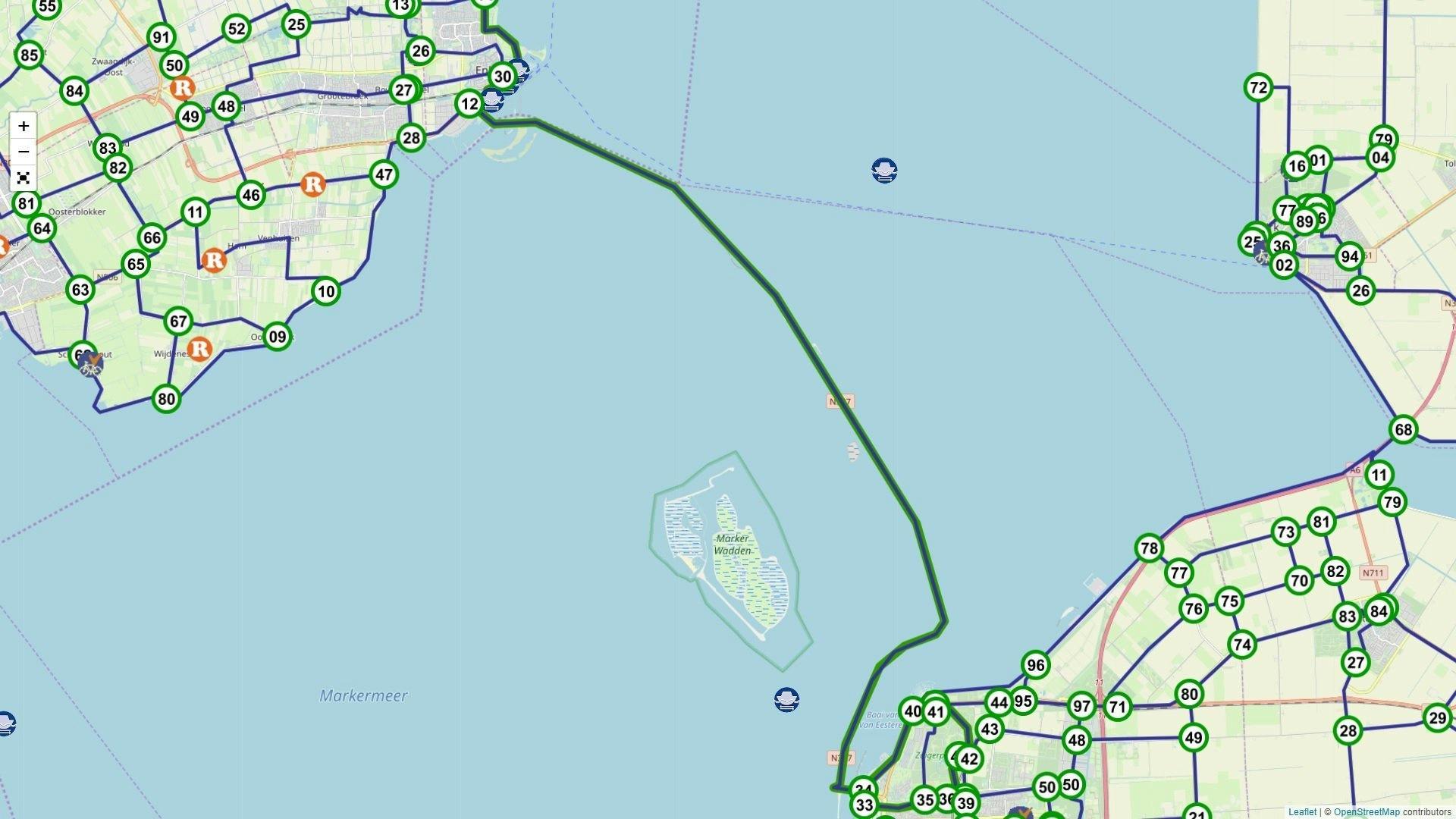 De mooiste fietsroute bij het Markermeer