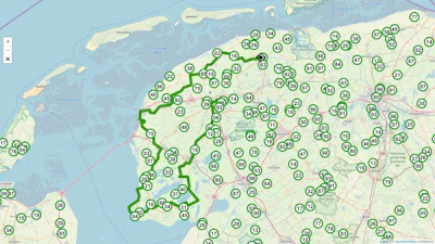 Fietsroute van de Elfstedentocht