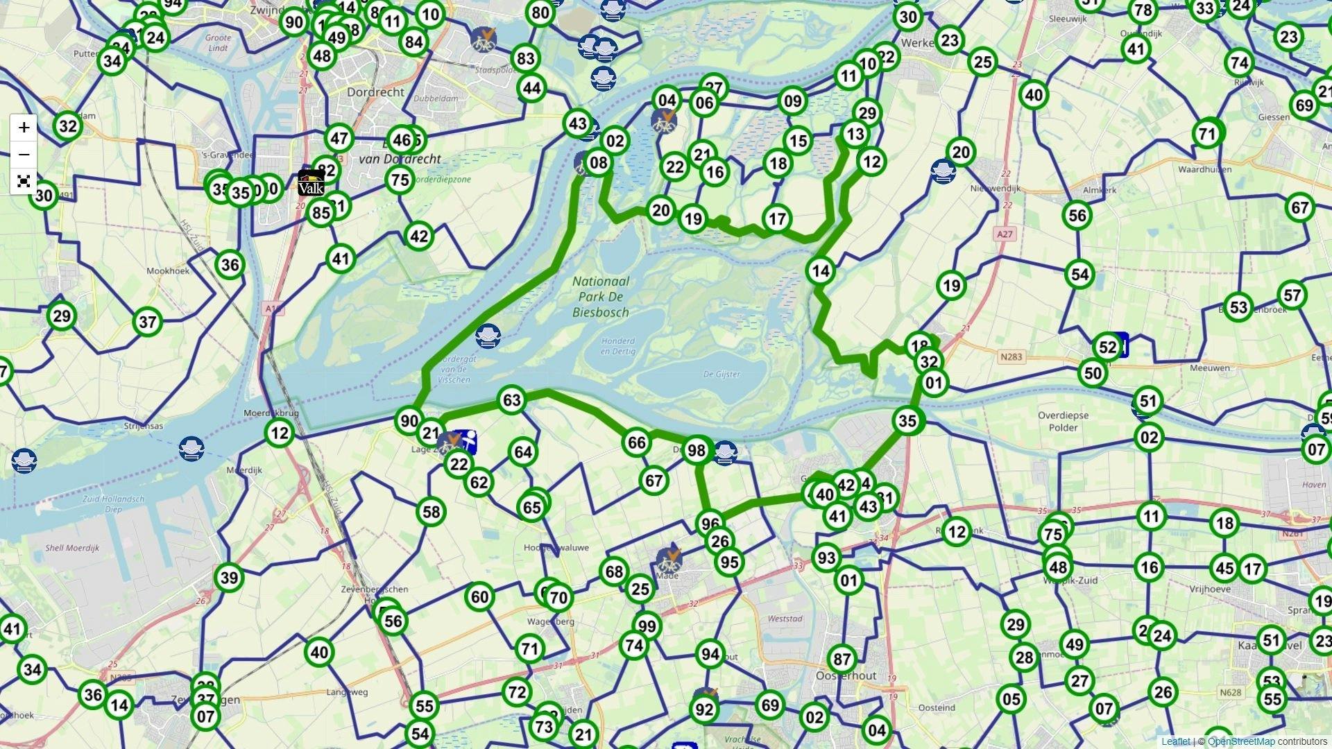 Fietsroute door de Biesbosch