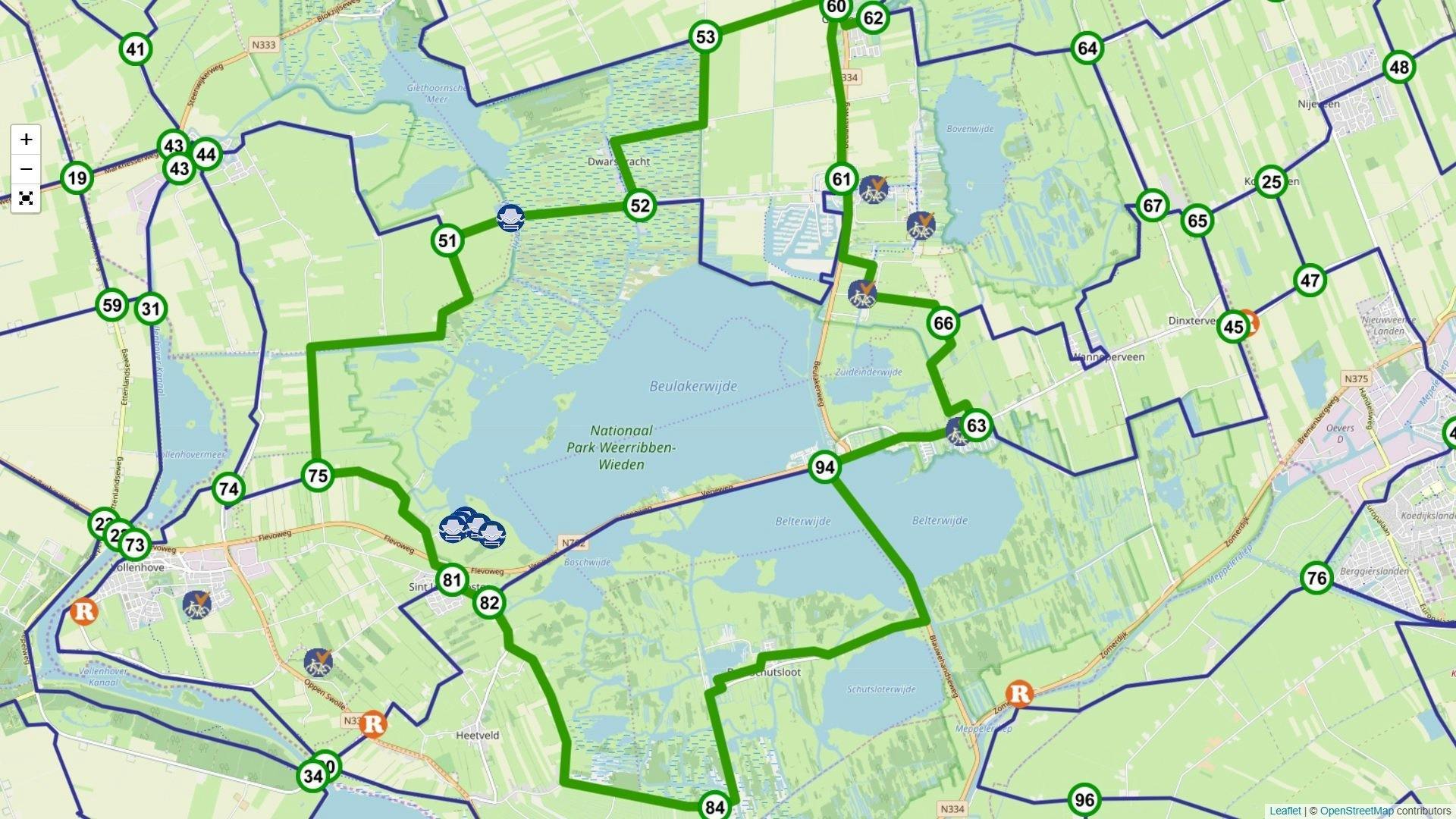 Fietsroute door Overijssel