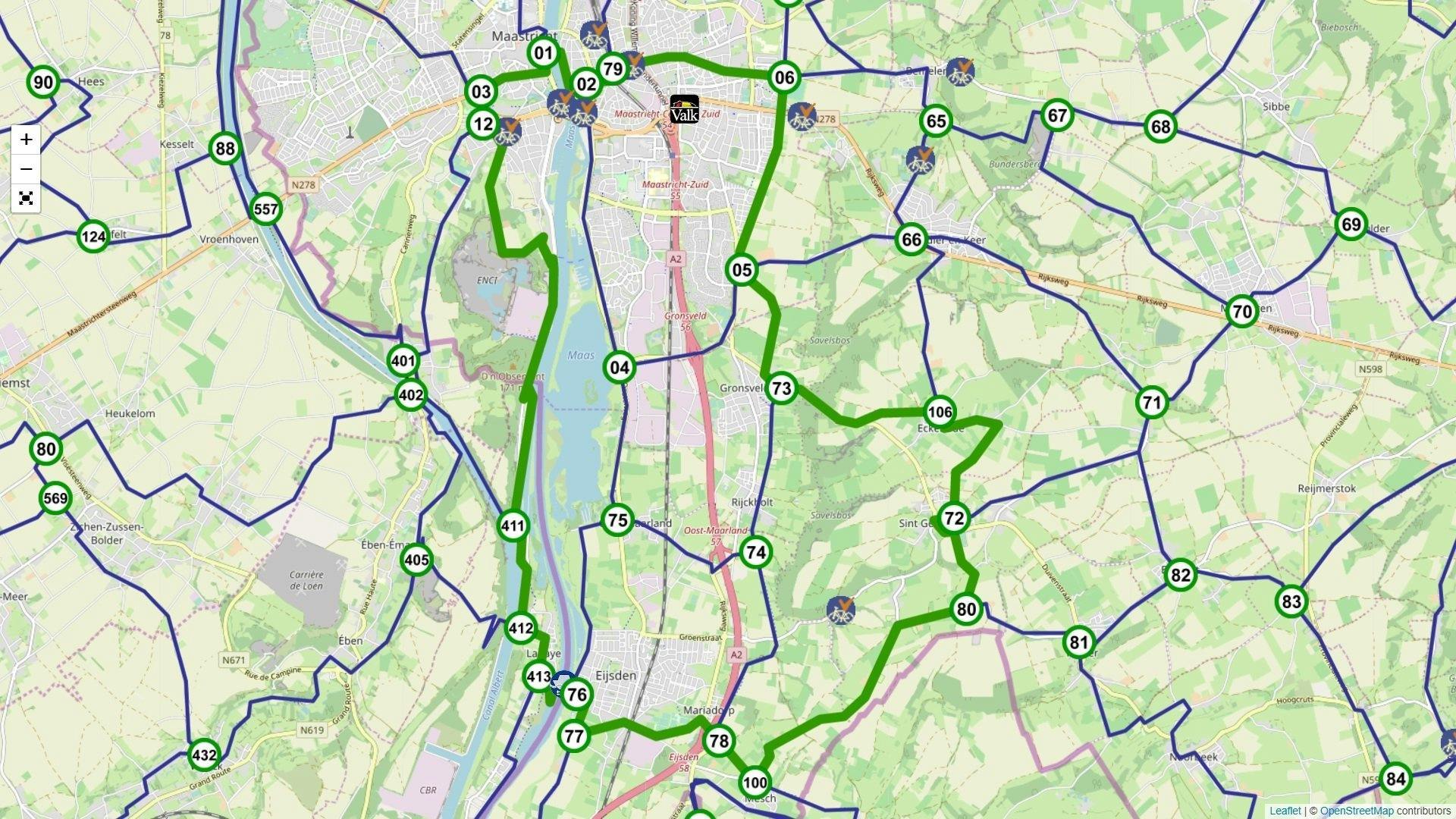 fietsroute door Zuid-Limburg