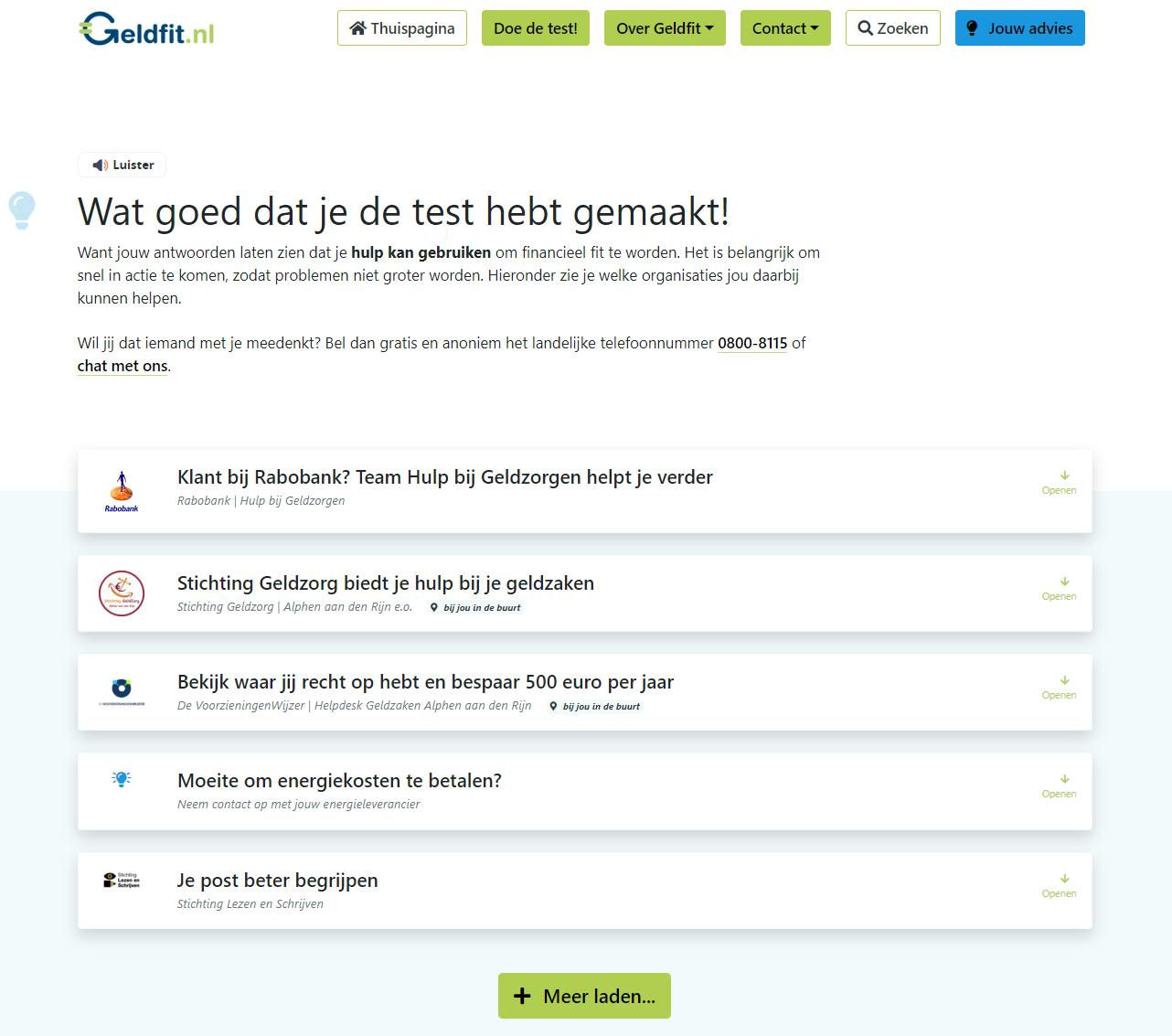Zoek lokaal hulp bij geldzorgen op Geldfit.nl