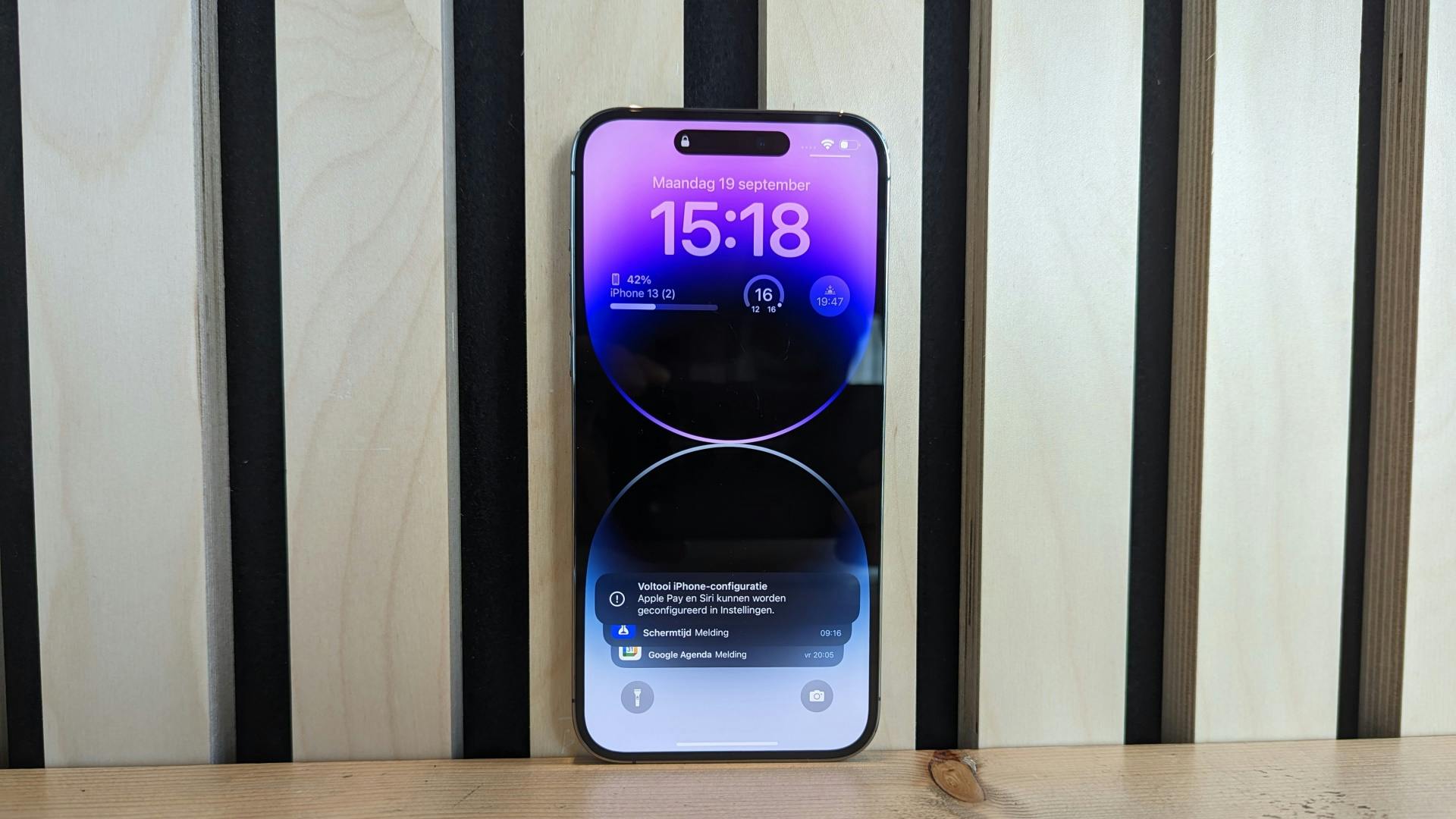 Het lockscreen van de iPhone 14 Pro Max