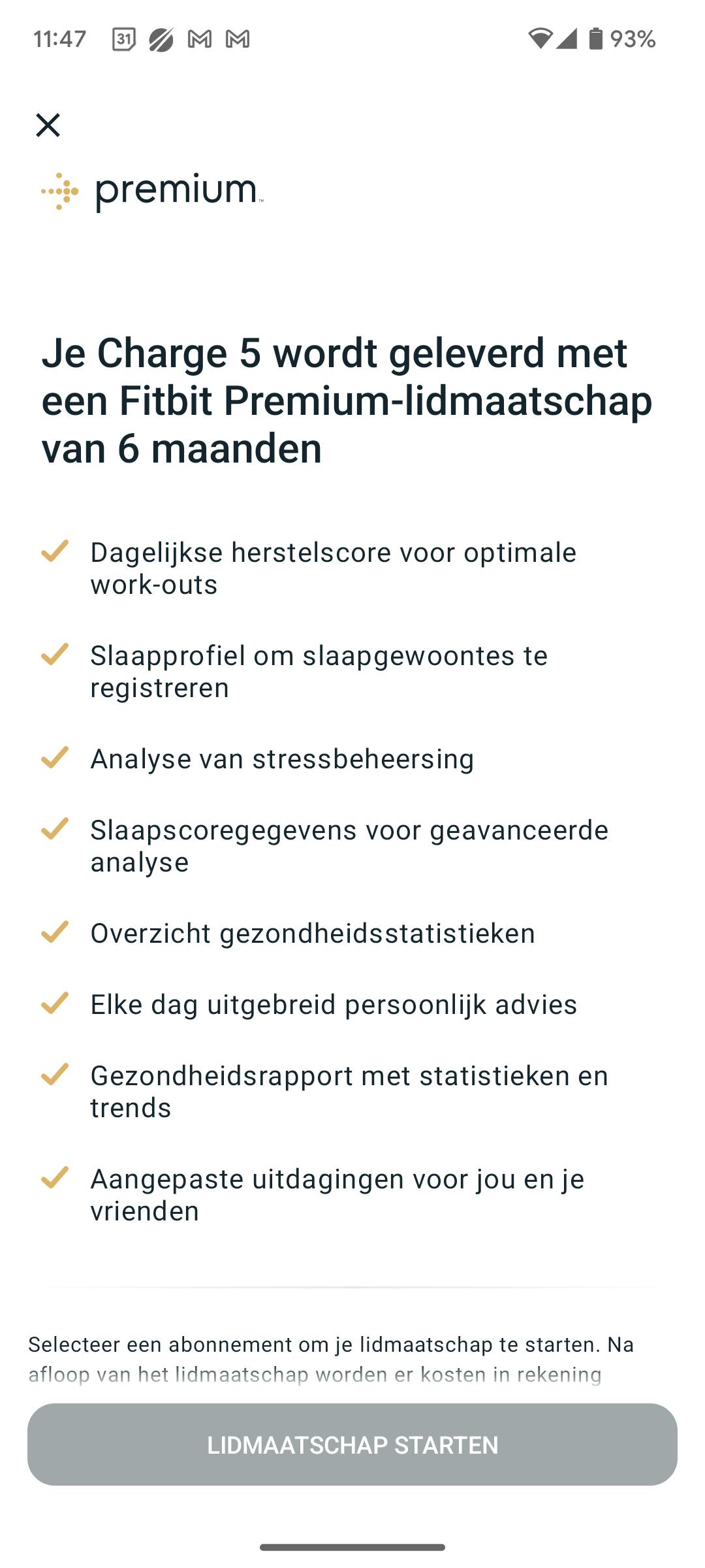Je eigen gezondheids- en activiteitsgegevens mag je pas zien als je betaalt.