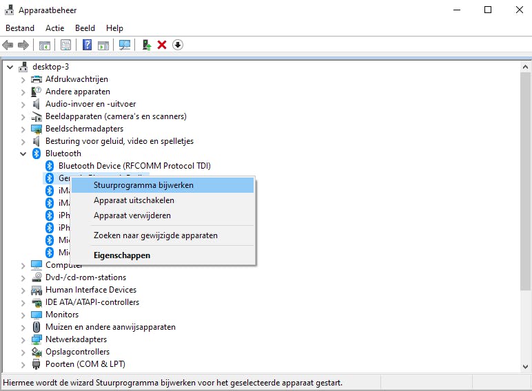 Update het stuurprogramma handmatig.