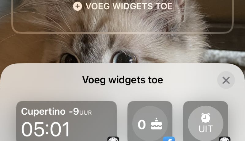 Widgets voeg je gemakkelijk toe aan je vergrendelde scherm.