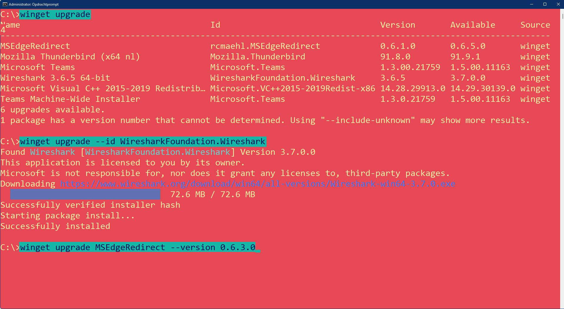 Ga met WinGet snel na welke programma’s aan een upgrade toe zijn en haal de gewenste upgrades binnen.