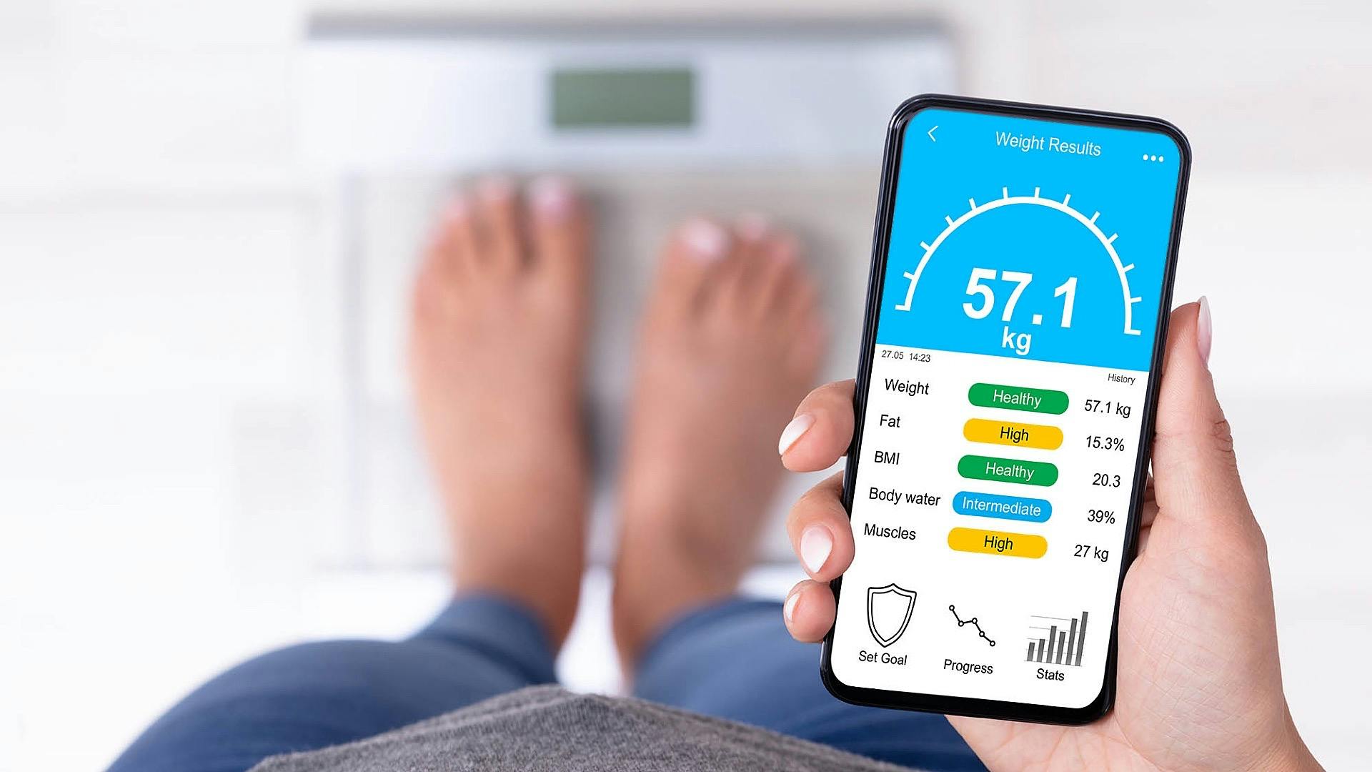 Slimme weegschaal met app