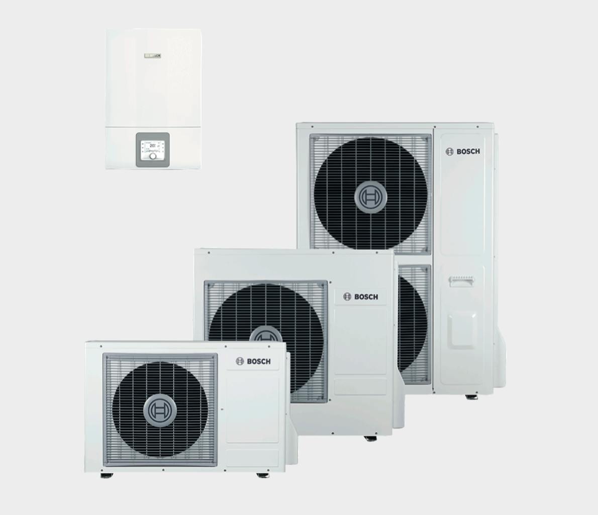 Verschillende type warmtepompen van Bosch