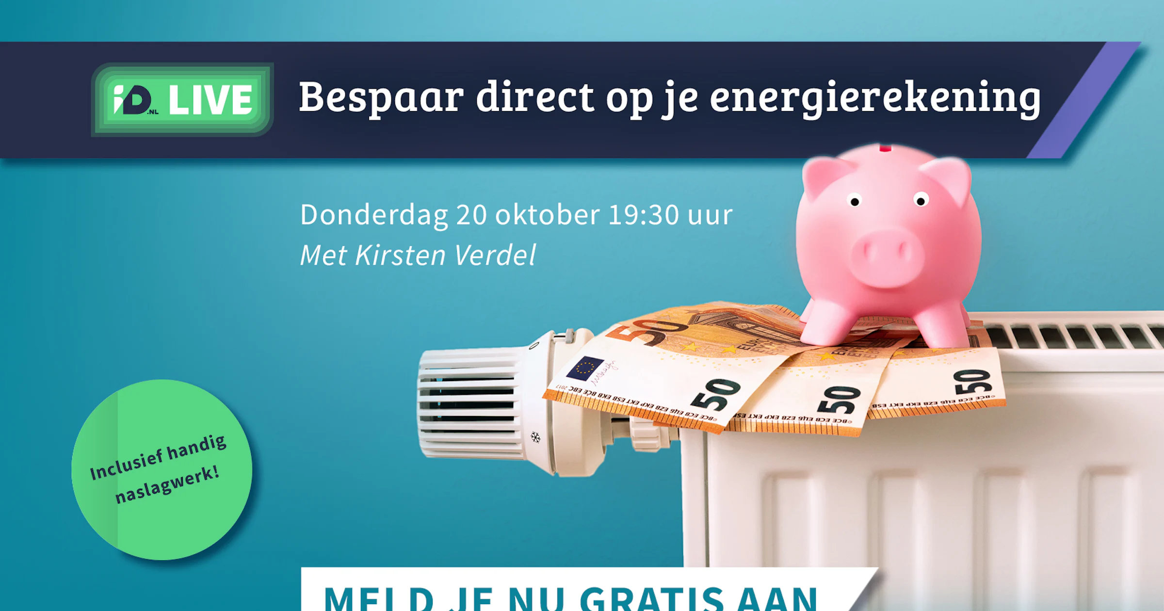 Bespaar op je energierekening - volg de gratis livestream