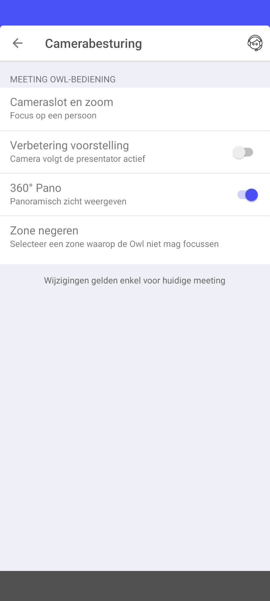 De Owl Labs Android-app.