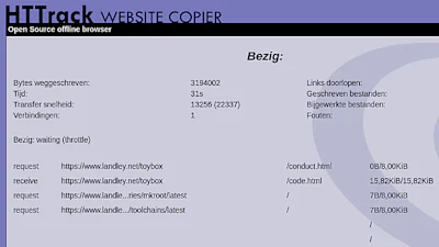 Complete website downloaden met HTTrack