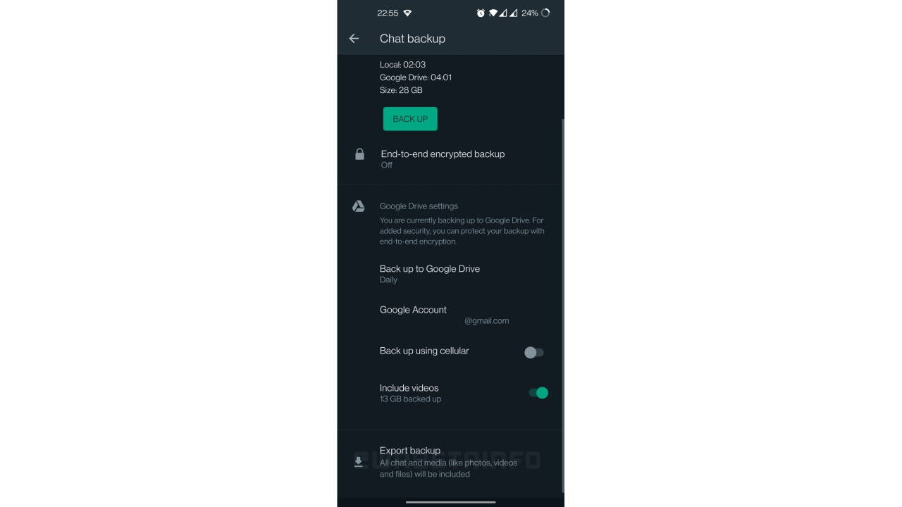 De back-upfunctie kun je niet voor alle migraties gebruiken.