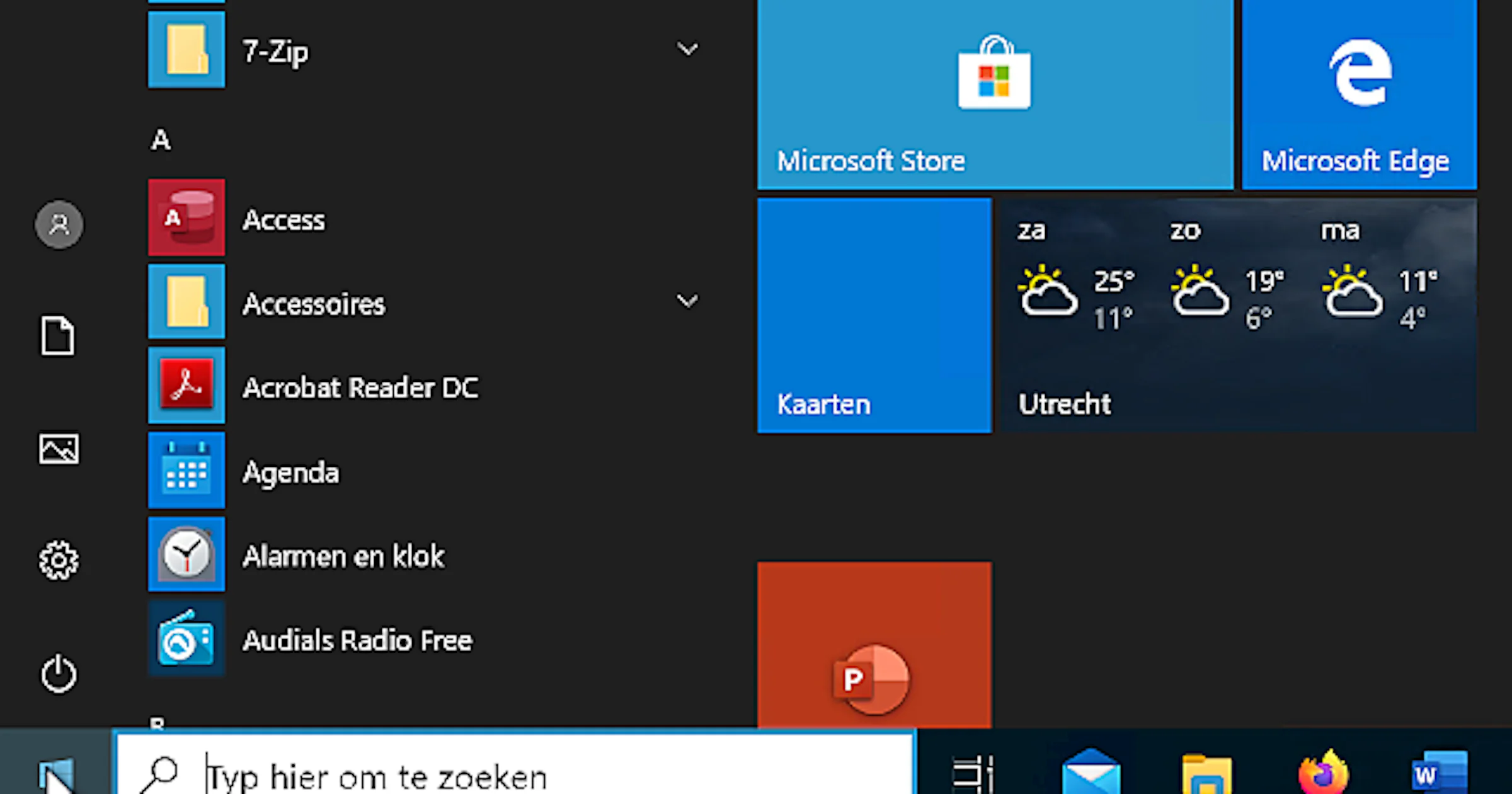 Windows 10 weer-app instellen