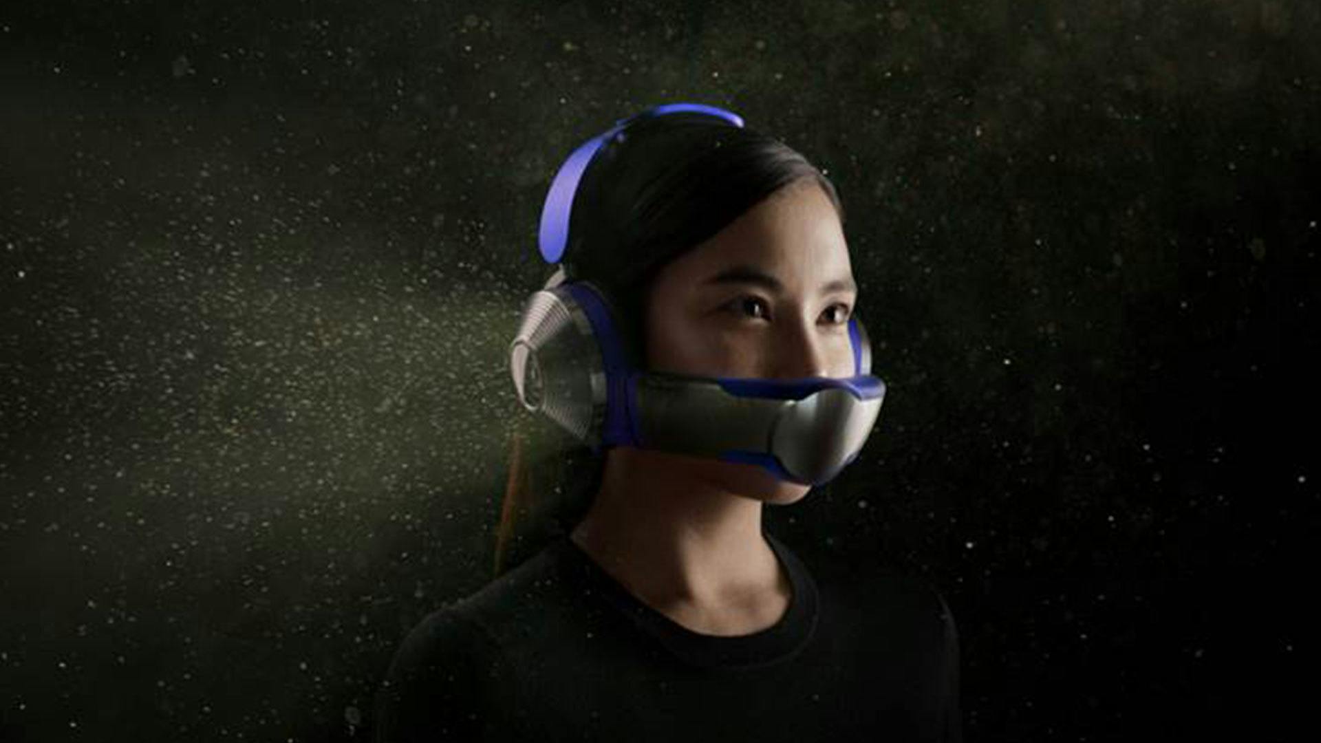 Concept-koptelefoon beschikt over mondkapje