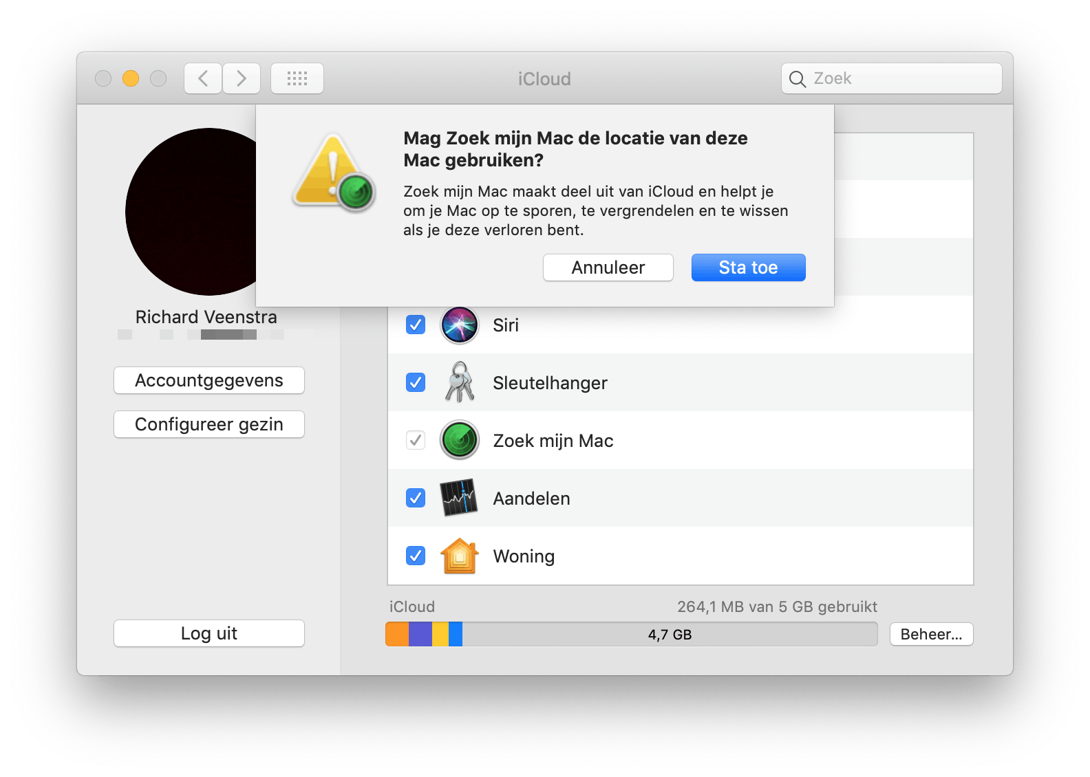 Stuur sensordata via Zoek mijn-netwerk van Apple