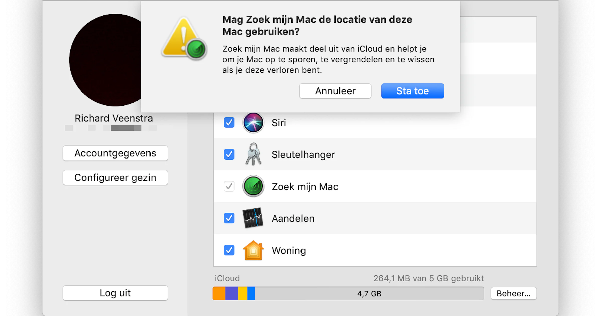 Stuur sensordata via Zoek mijn-netwerk van Apple