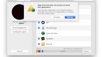 Stuur sensordata via Zoek mijn-netwerk van Apple